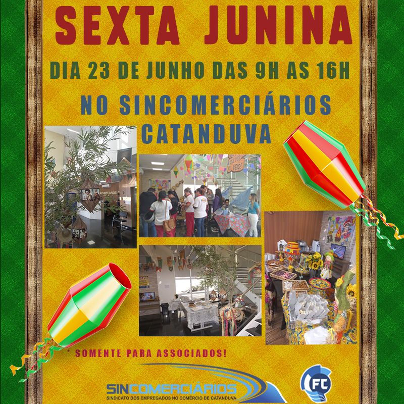 Festa Junina no Sincomerciários Catanduva será  nesta sexta (23)