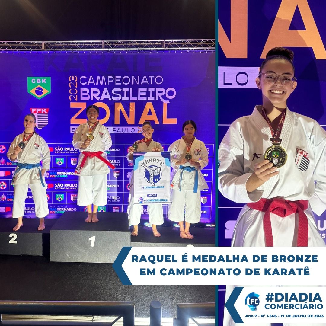 Raquel é medalha de bronze em Campeonato de karatê