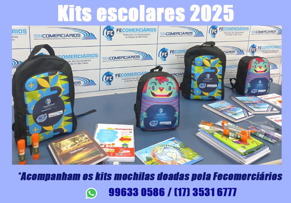 Sincomerciários Catanduva inicia inscrições para kits escolares gratuitos dia 3 de dezembro