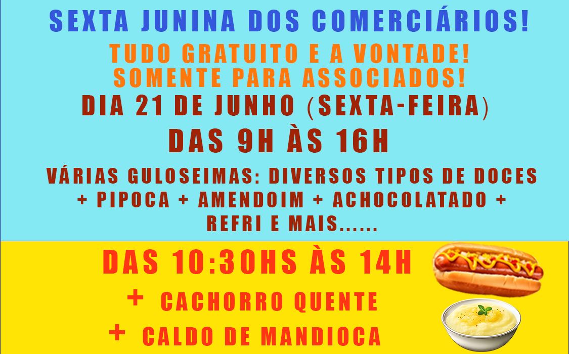 Sexta Junina no Sincomerciários Catanduva é agendada para 21 de junho 