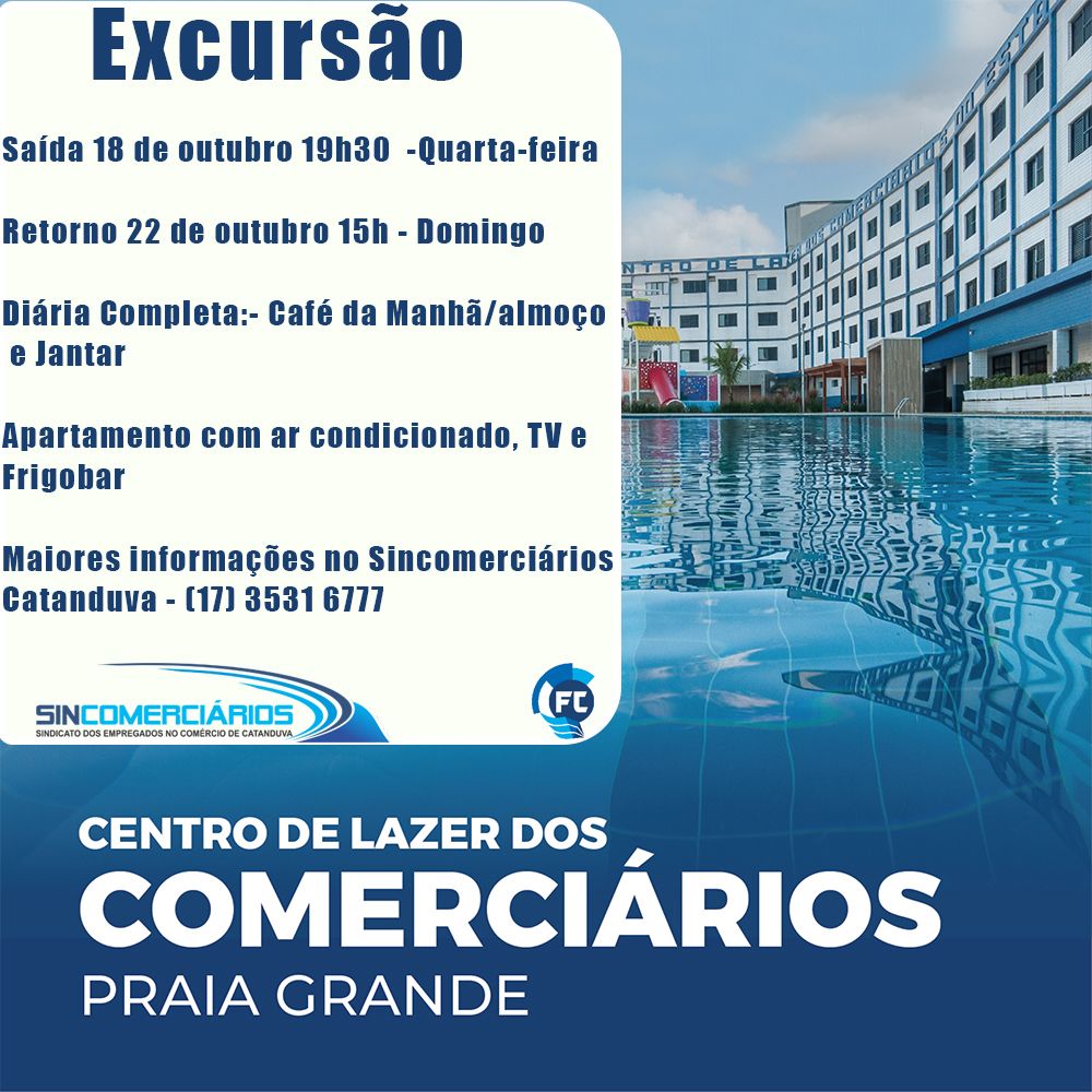 Sincomerciários Catanduva realiza excursão para o Centro de Lazer de Praia Grande